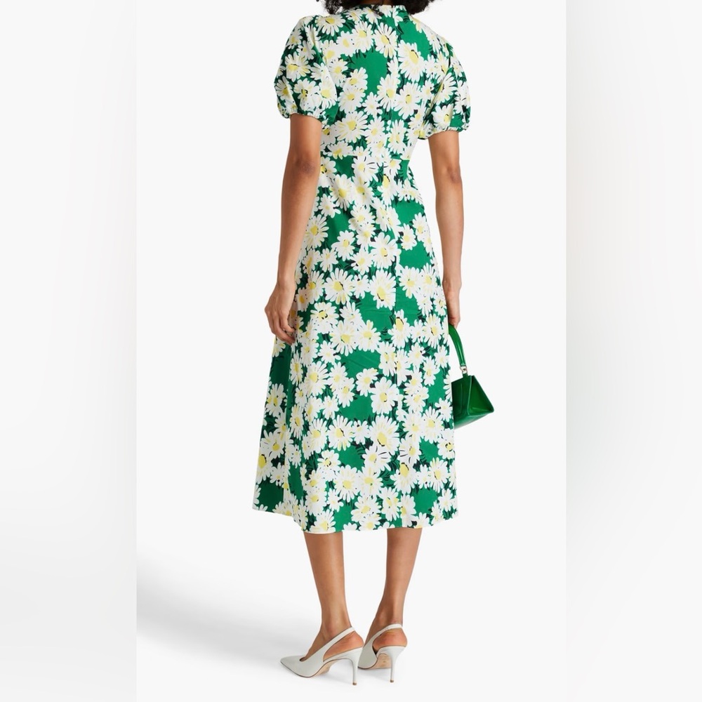 Diane Von Furstenberg Majorie twisted floral cotton blend poplin midi dress - Picture 4 of 4